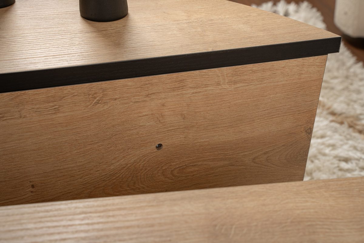 Orion - Honey Oak, Black – Маса за кафе - Image 6