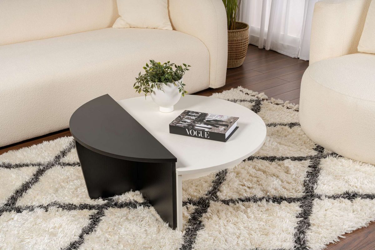 Orion - Wood White, Wood Black – Маса за кафе - Image 2