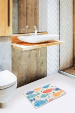 Fish Djt - Colourful (40 x 60) – Нелизгачки теписон за бања