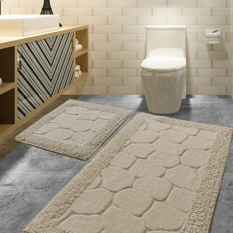 Stone - Beige – Патосници за бања (2 парчиња)