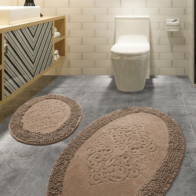 Piante Oval - Beige – Патосници за бања (2 парчиња)