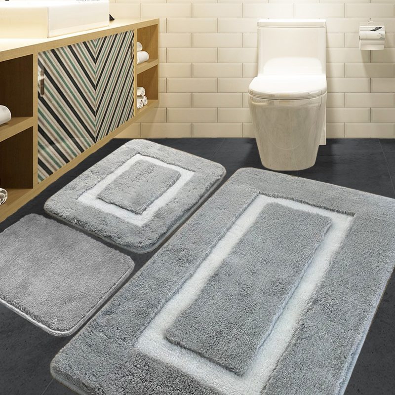 Quadrato Frame - Grey – Патосници за бања (3 парчиња)