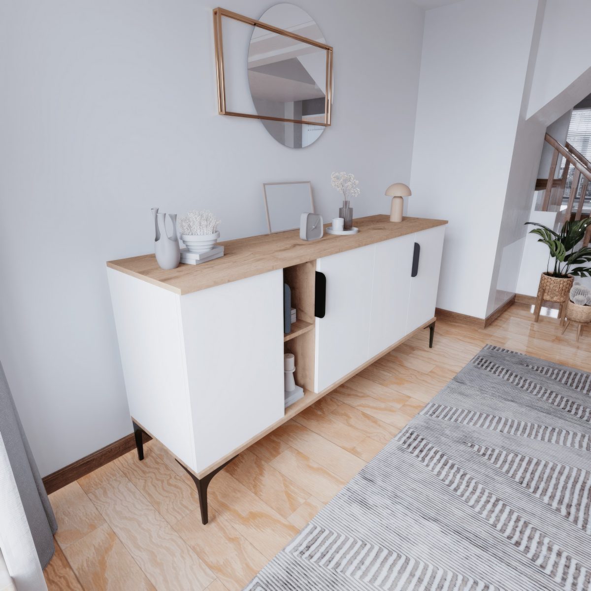 Tarz - Oak, White – Конзола - Image 2