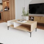 Tarz - White, Oak – Маса за кафе