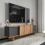 Diana - Anthracite, Walnut – ТВ комода