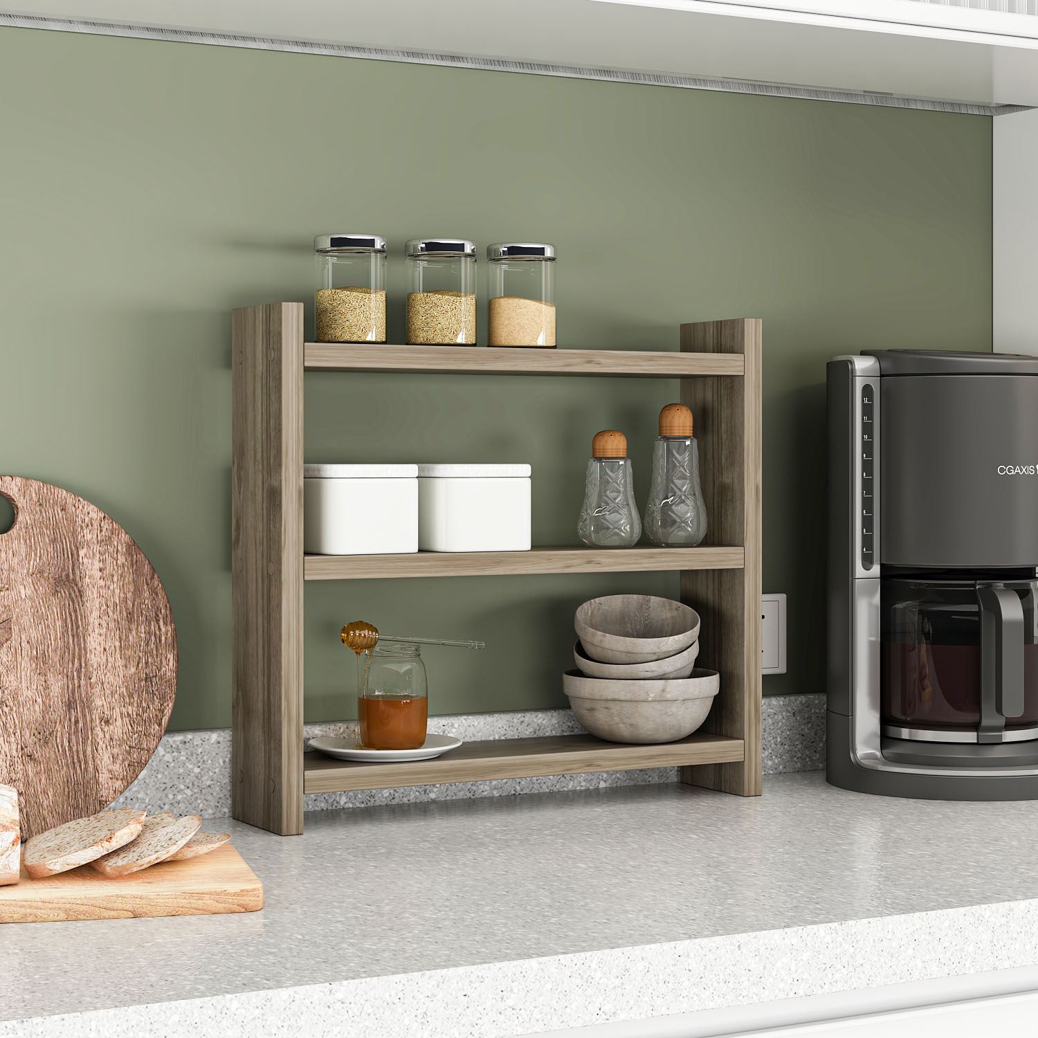 362ANT112220-201.jpg Cosmic - Walnut – Кујнска полица - Image 1