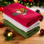 Xmas - Red, Green, White – Комплет пешкири за перење (3 парчиња)