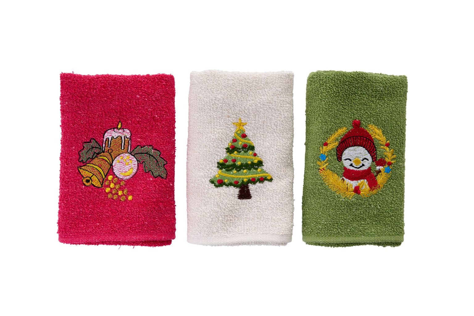 Xmas - Red, Green, White – Комплет пешкири за перење (3 парчиња) - Image 2