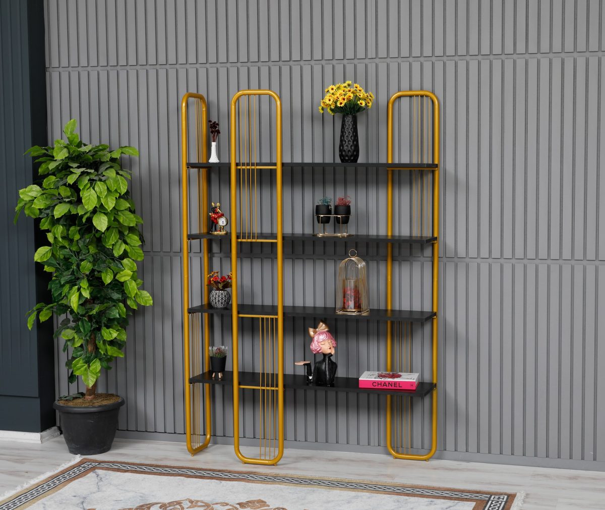 Sierra - Black, Gold – Полица за книги - Image 3