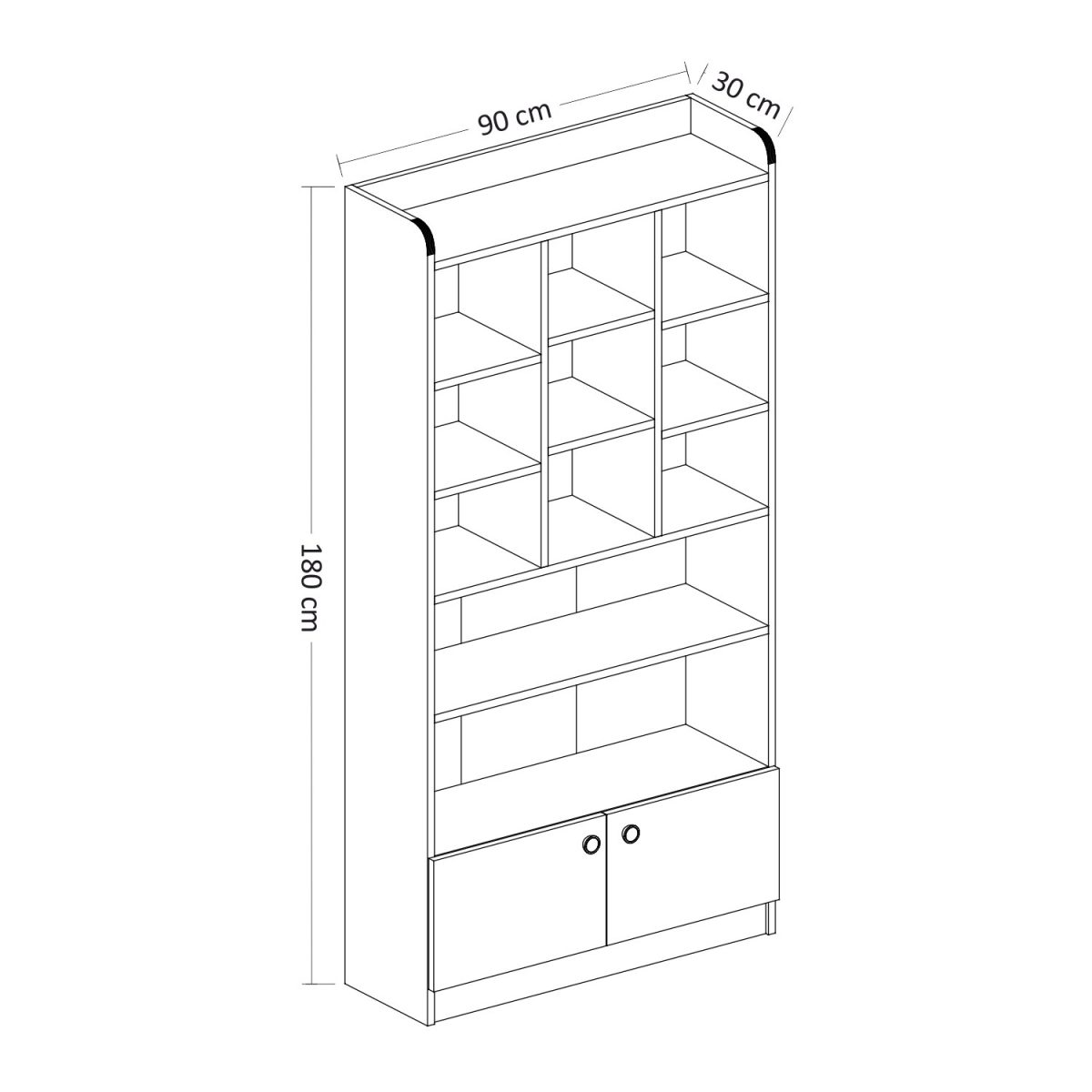 Tokyo - White – Полица за книги - Image 10