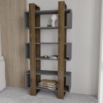 Milano - Walnut, Anthracite – Полица за книги - Image 2