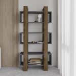 Milano - Walnut, Anthracite – Полица за книги - Image 3