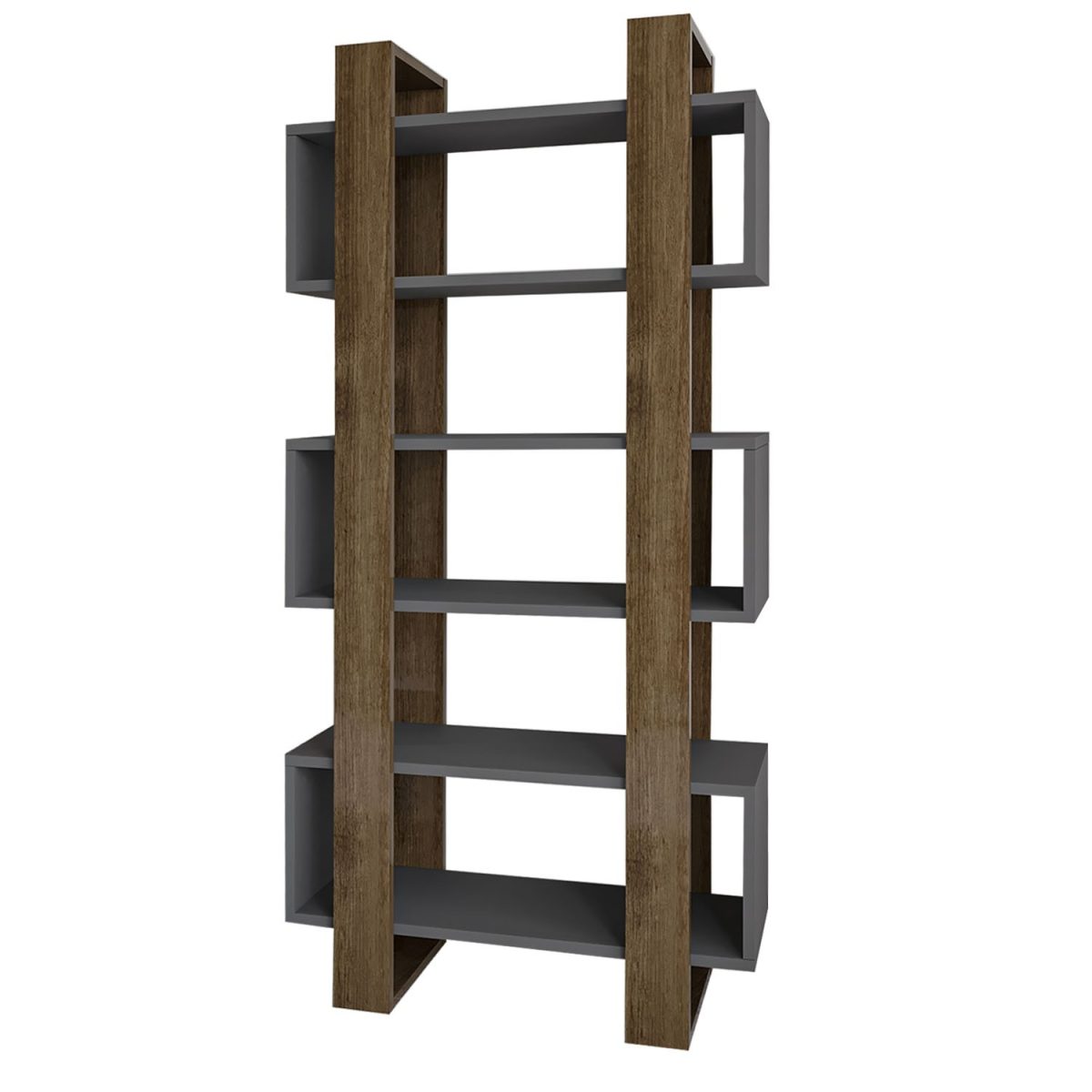 Milano - Walnut, Anthracite – Полица за книги - Image 4