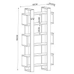 Milano - Walnut, Anthracite – Полица за книги - Image 5