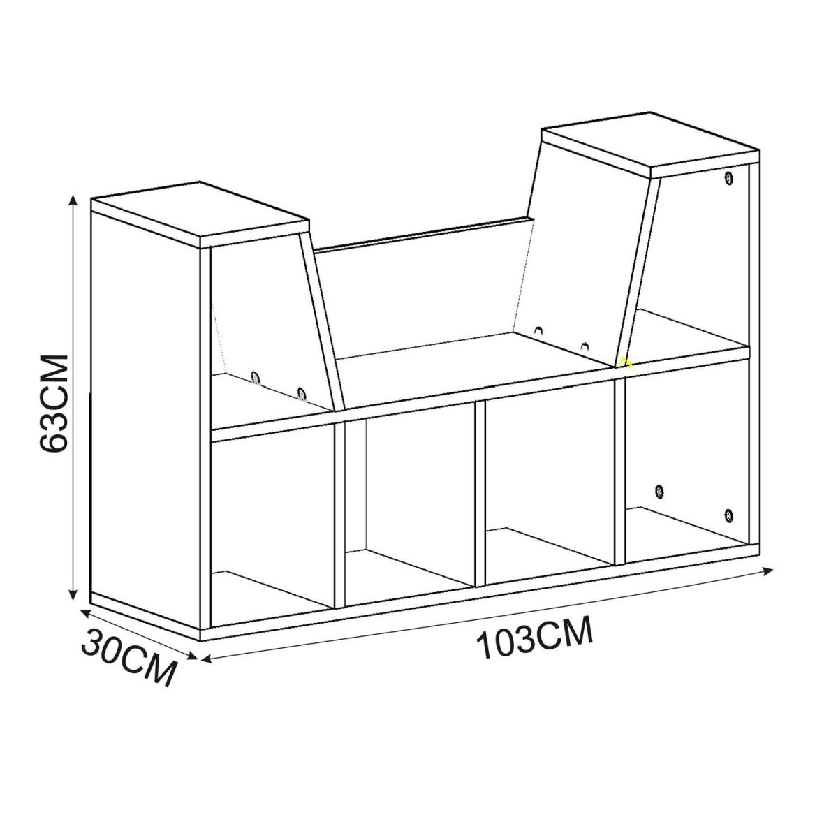 Livora - Rustic Walnut – Полица за книги - Image 5