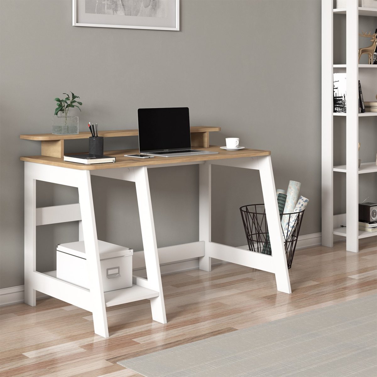 Country - White, Oak – Канцелариско биро - Image 2