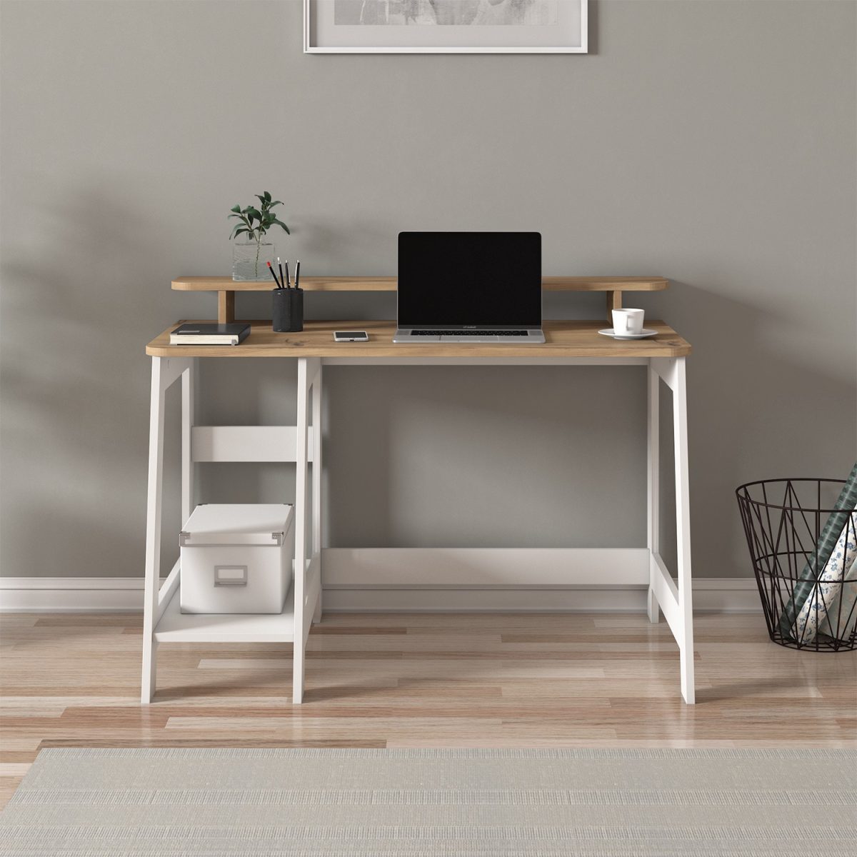 Country - White, Oak – Канцелариско биро - Image 3