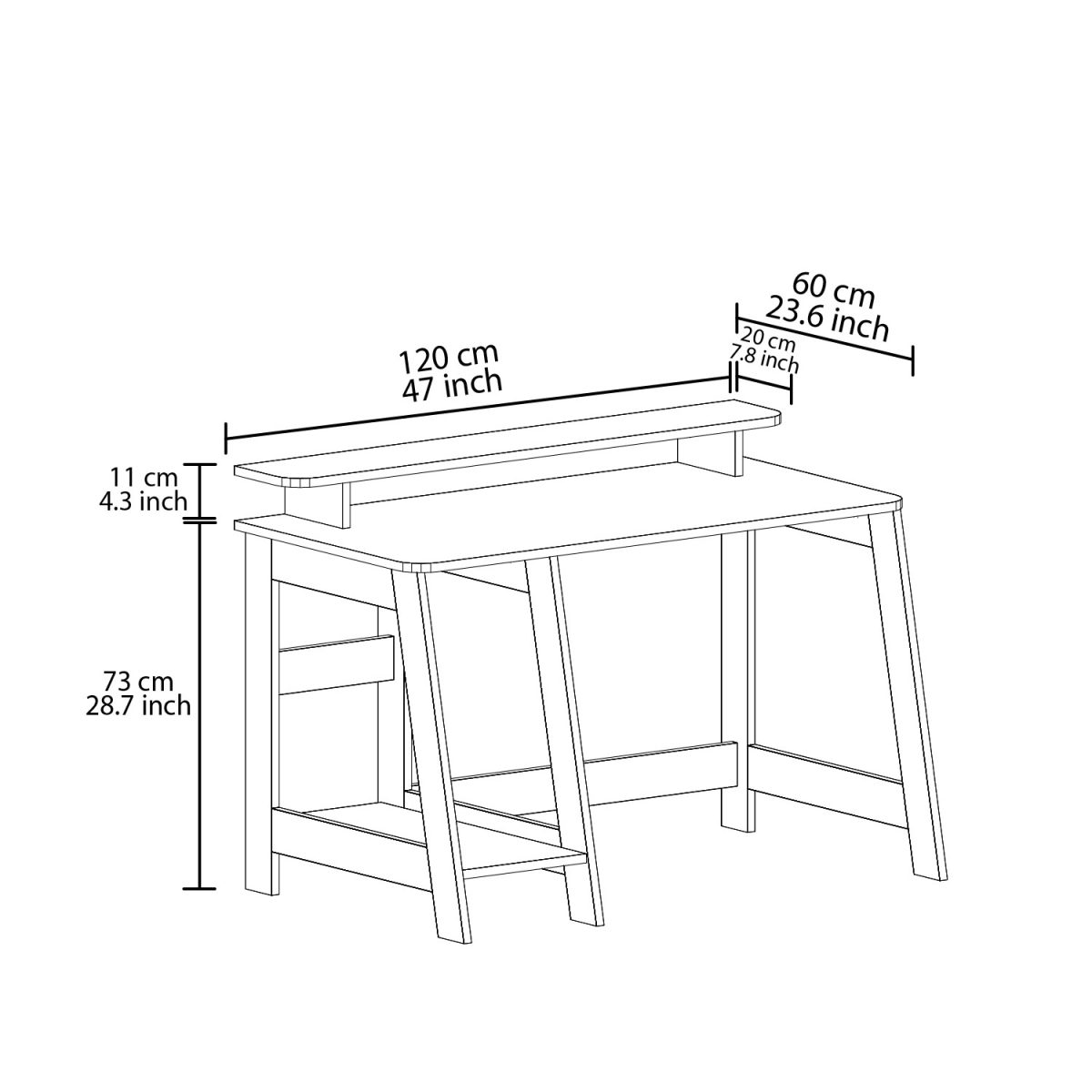 Country - White, Oak – Канцелариско биро - Image 6