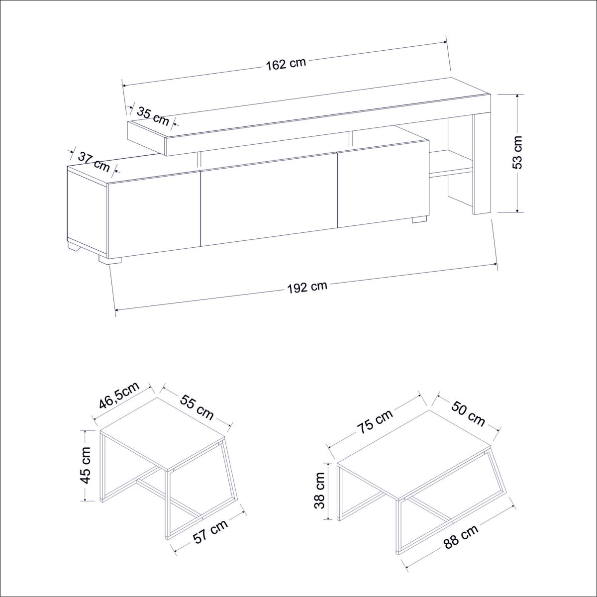 Beliz - White – Комплет мебел за дневна соба - Image 7