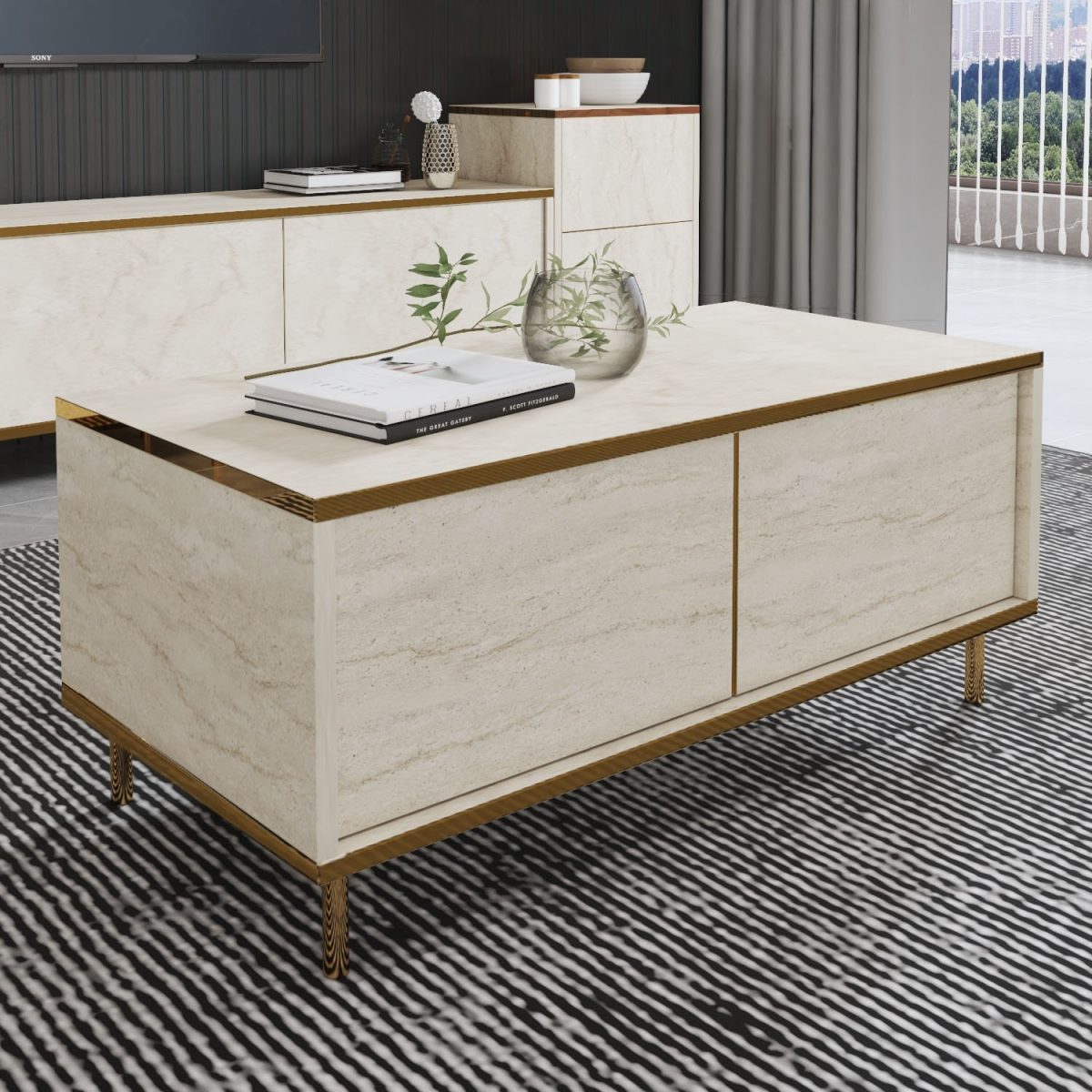 Imaj - Travertine – Маса за кафе - Image 2