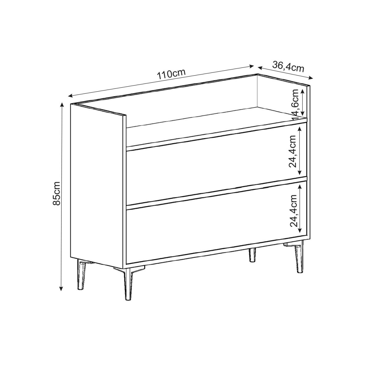 Gale - Anthracite – Повеќе наменска комода - Image 8