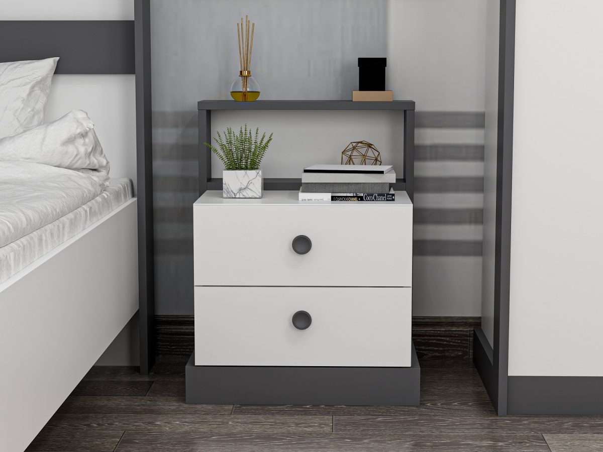 Life - White, Anthracite – Ноќна масичка - Image 2