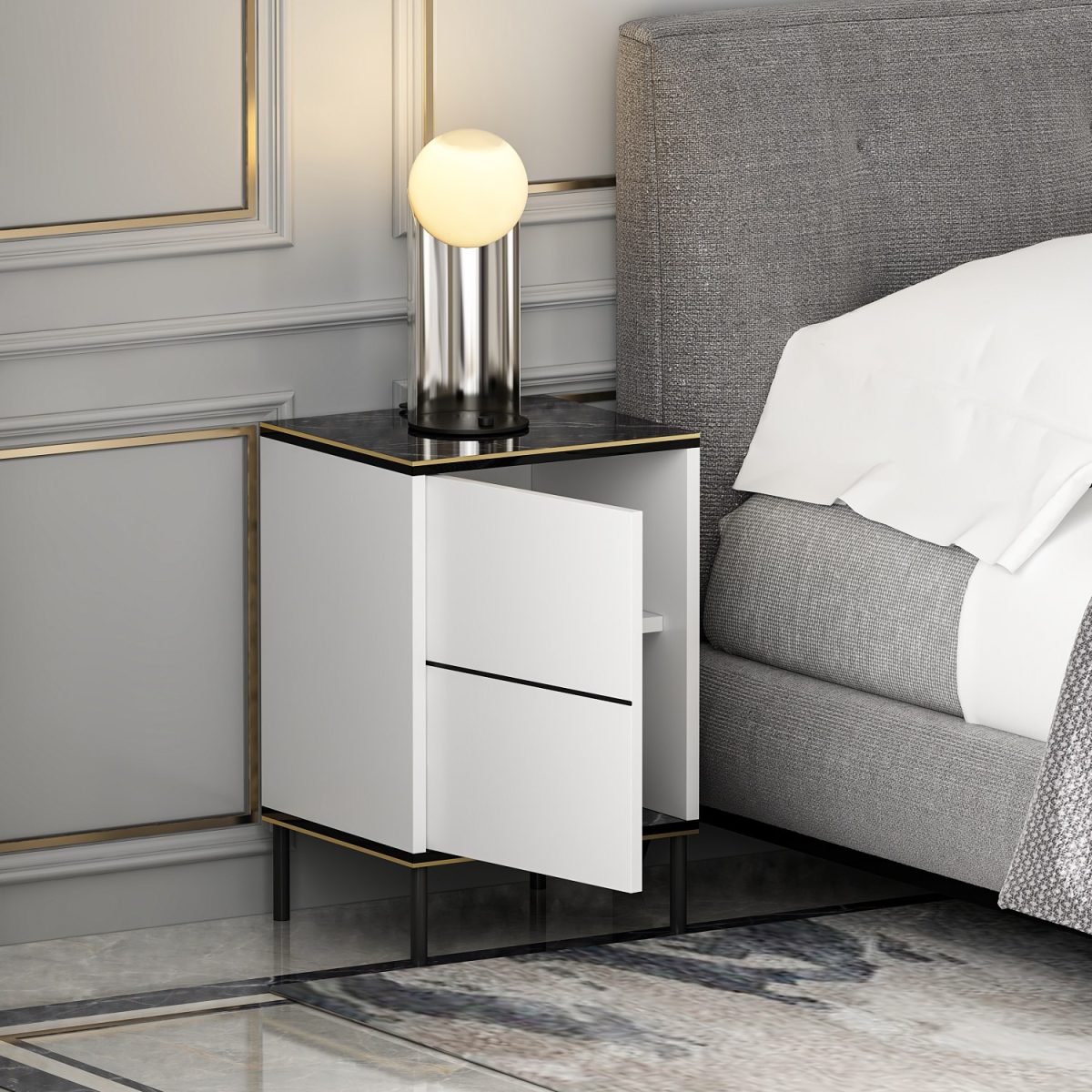 Imaj - White, Marble – Ноќна масичка - Image 7