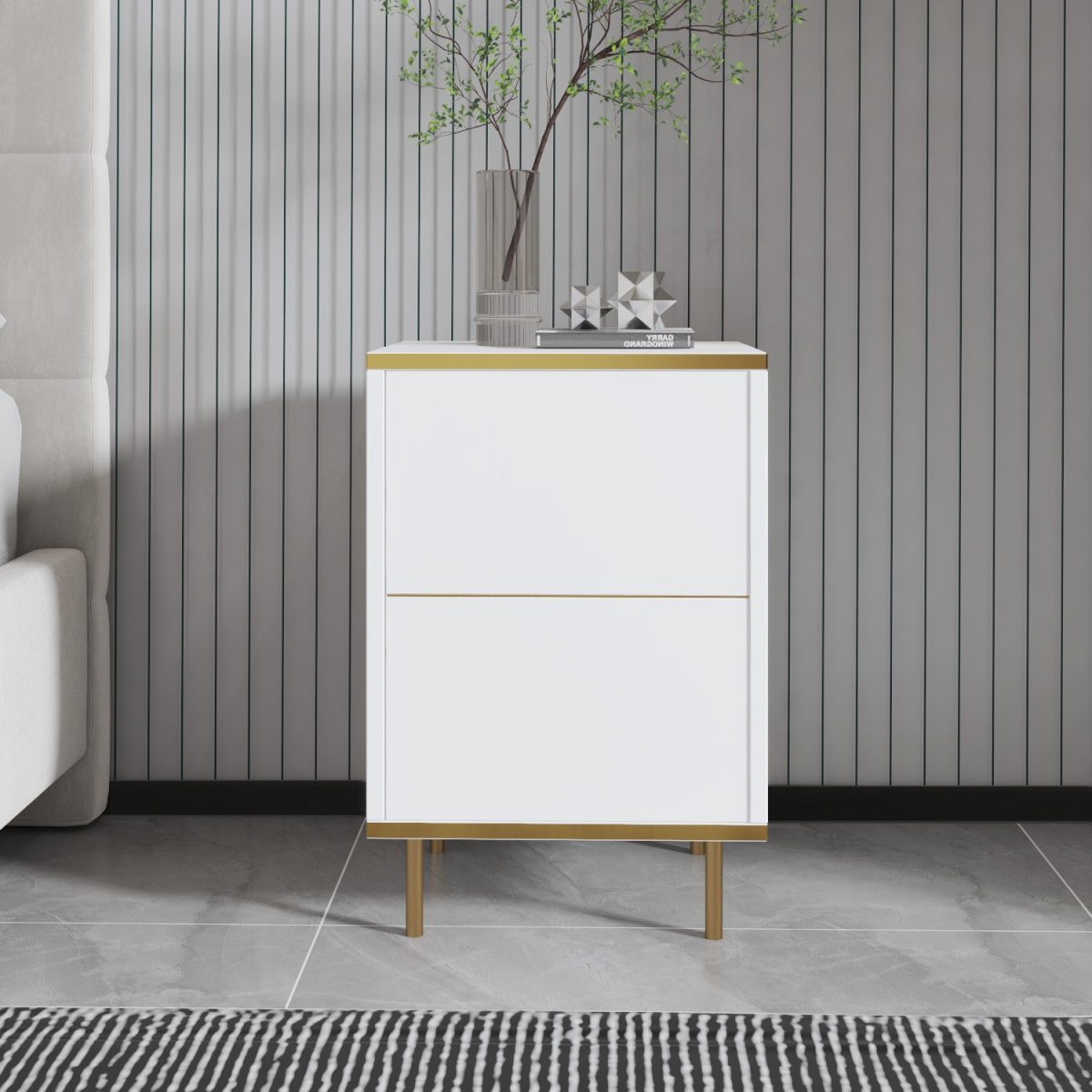 Imaj - White, Gold – Ноќна масичка - Image 2