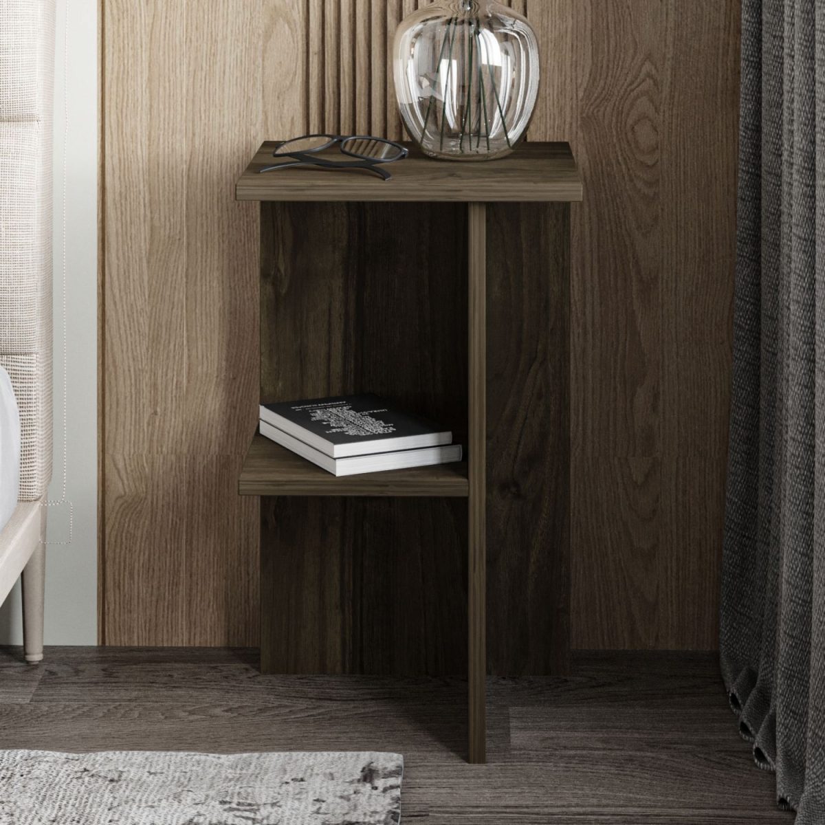 Leray - Walnut – Ноќна масичка - Image 2