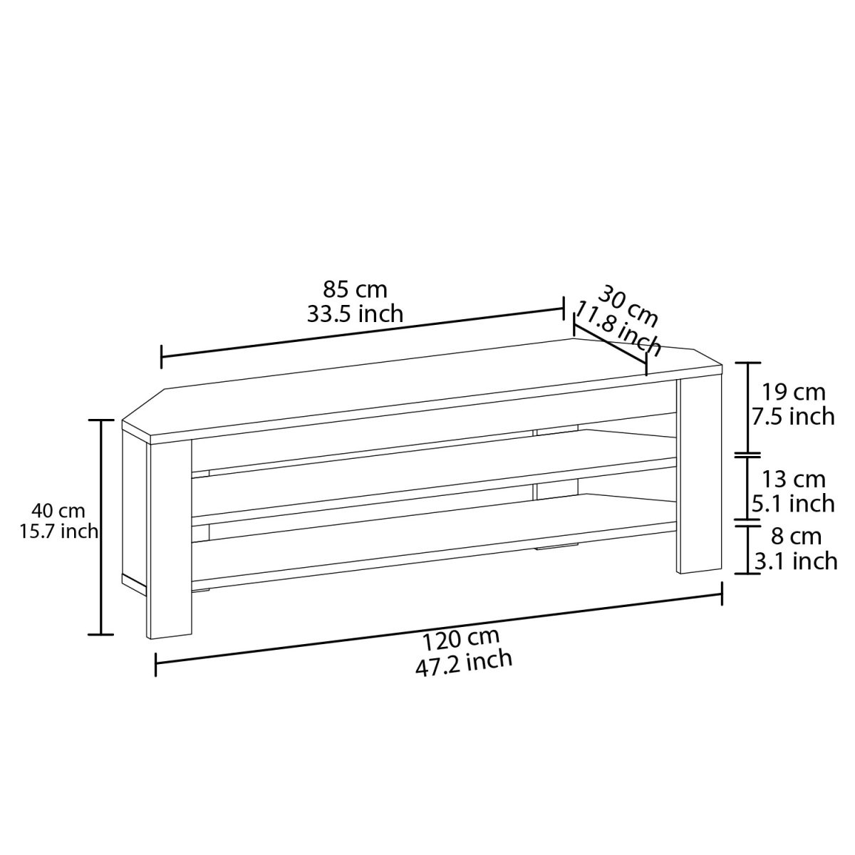 Corner - Travertine – ТВ комода - Image 6