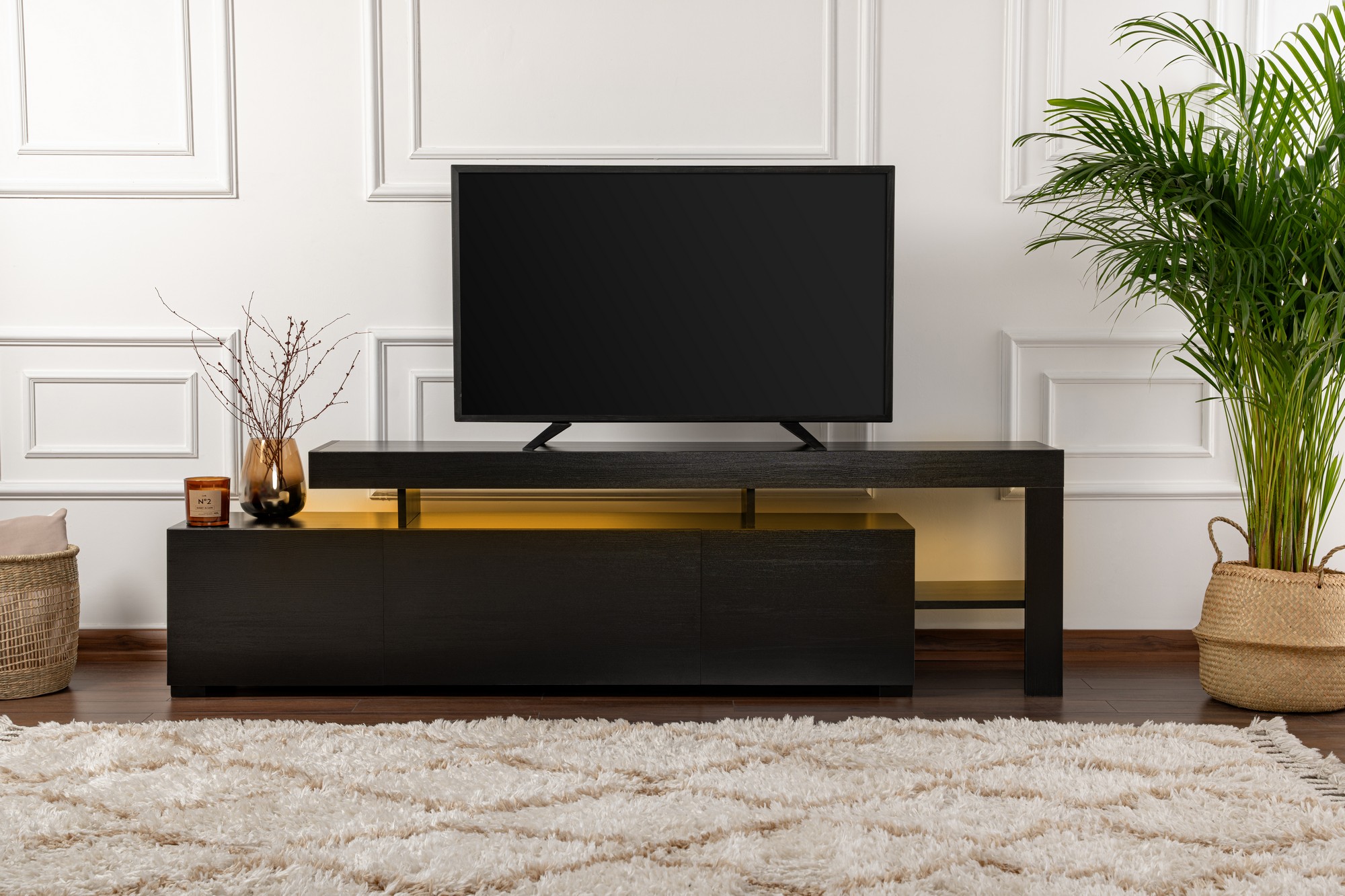 382NRC253020-201.jpg Beliz - Wood Black – ТВ штанд - Image 1