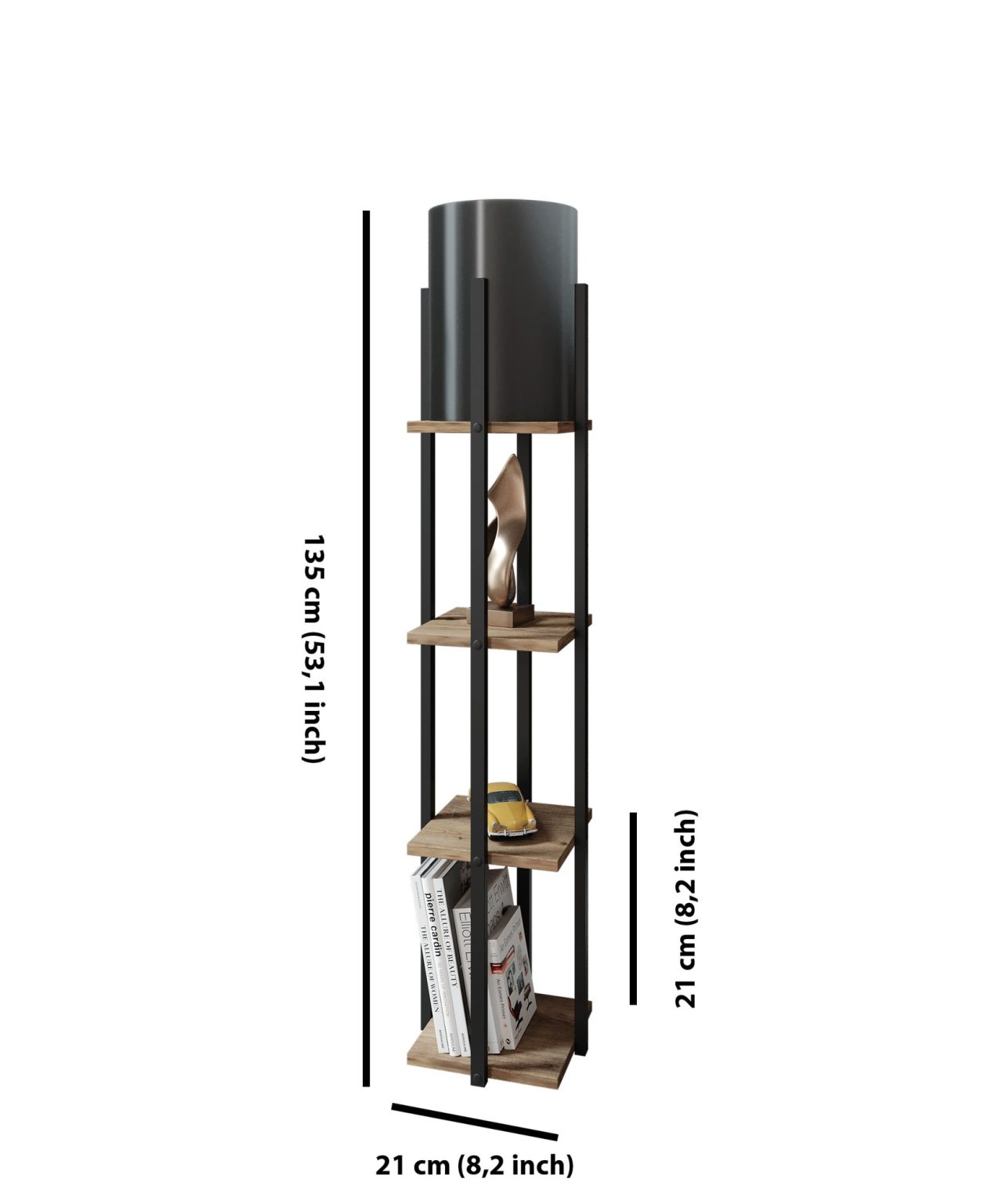 Nora - Black, Natural – Подна ламба - Image 2