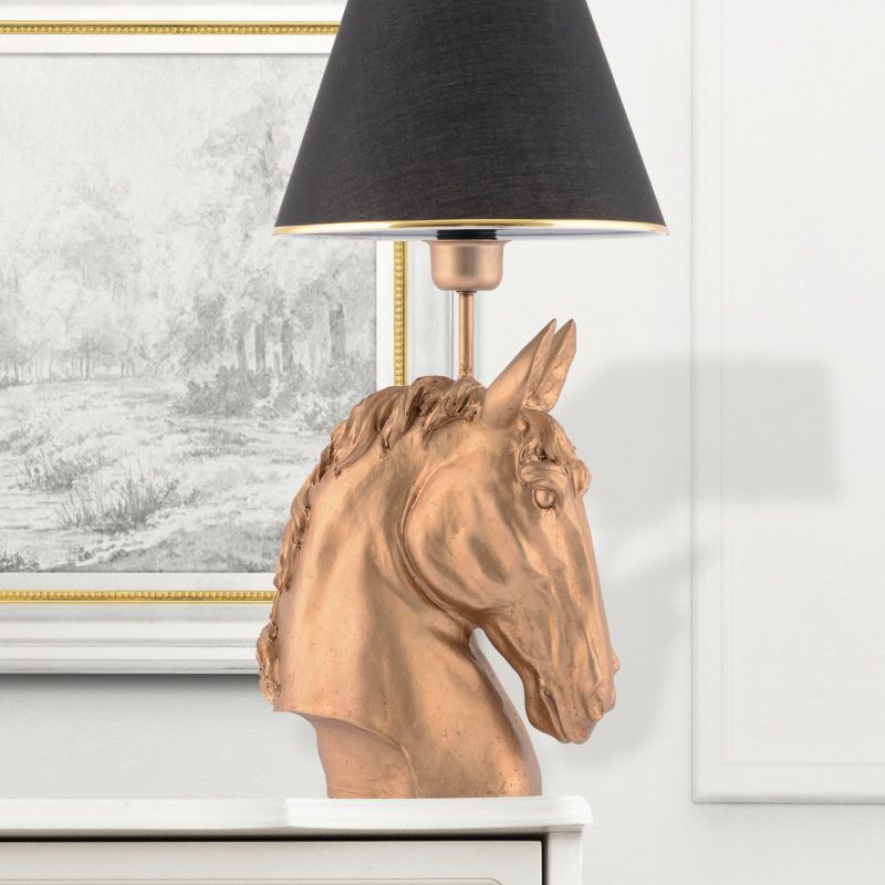 Horse - Black, Gold – Светилка за маса
