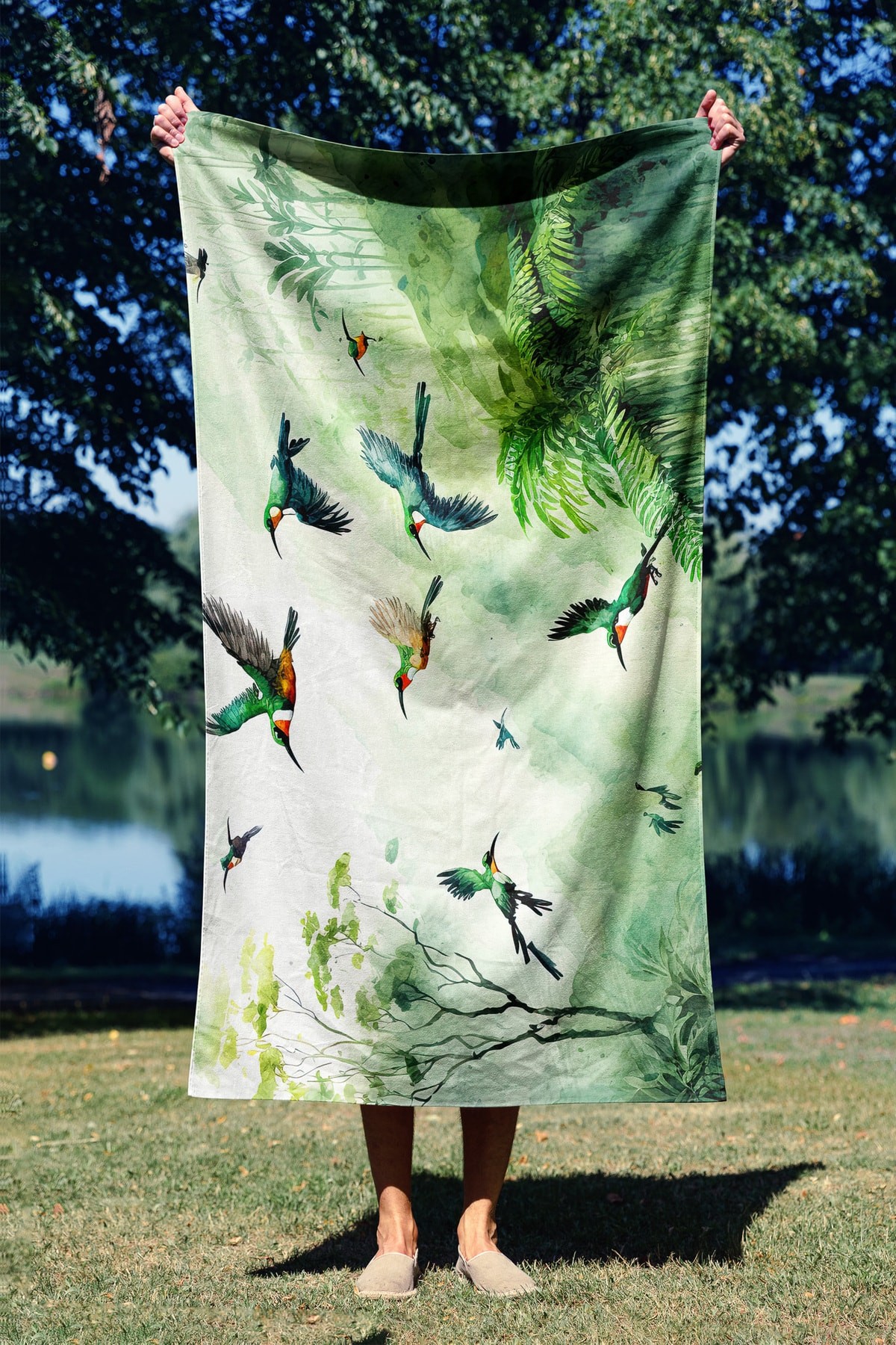 450AST114820-201.jpg Water Color Jungle 70 – Пешкир за плажа - Image 1