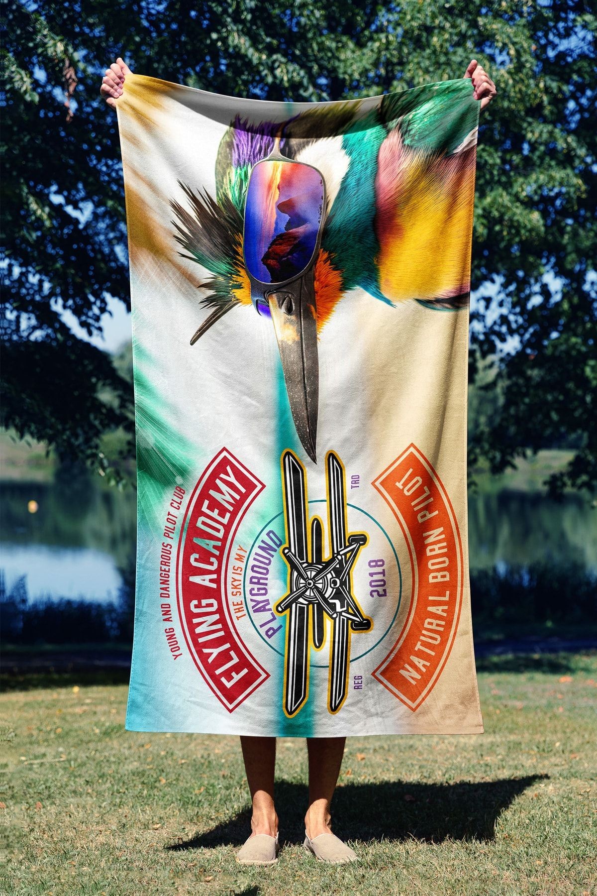 450AST116620-201.jpg Flying Academi 90 – Пешкир за плажа - Image 1