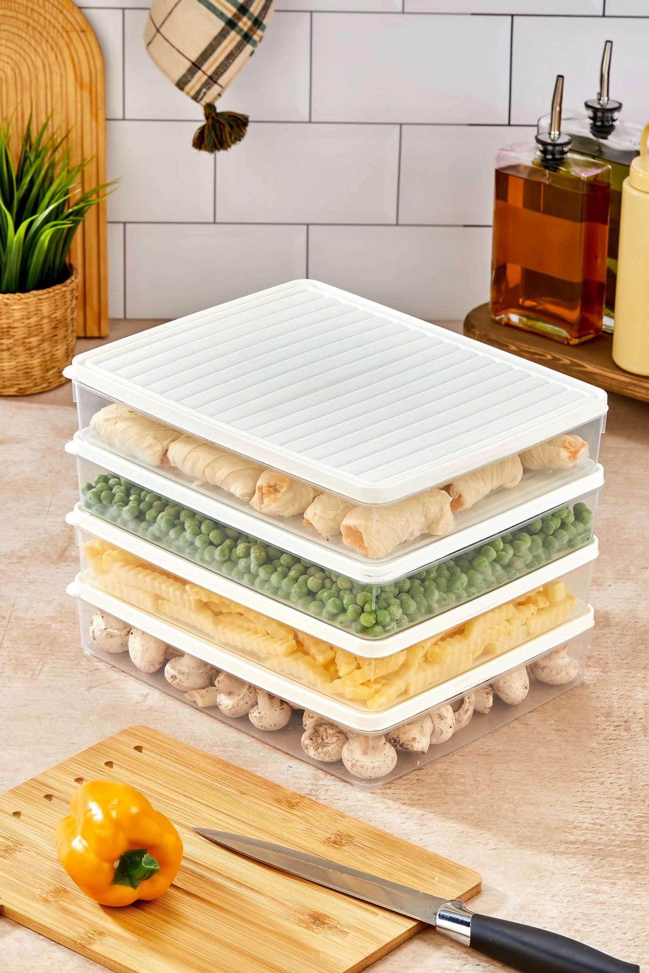 452PTR114620-201.jpg VİTABOX4'LÜ-BEYAZ 2,8LT – Комплет кутии за складирање (4 парчиња) - Image 1