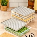 VİTABOX 8'Lİ-KREM 2,8LT – Комплет кутии за складирање (8 парчиња)