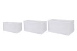 Quin Set - White – Комплет кеси за складирање (3 парчиња)