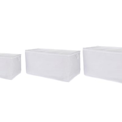 Quin Set - White – Комплет кеси за складирање (3 парчиња)