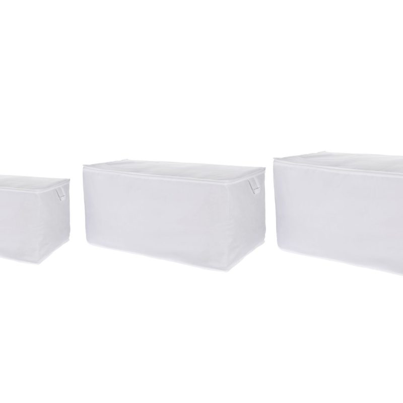 Quin Set - White – Комплет кеси за складирање (3 парчиња)