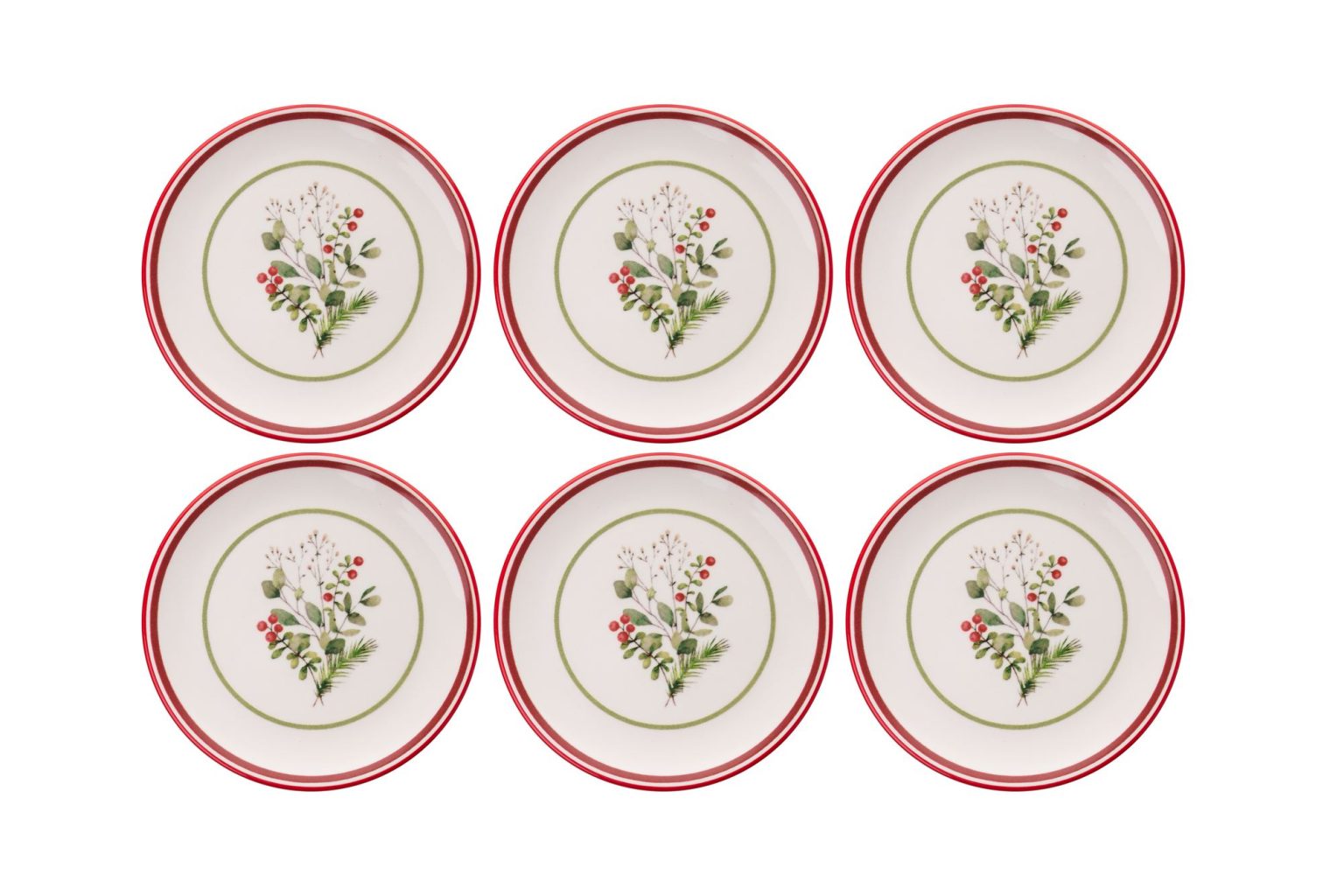 Xmas Leaf – Комплет чинии за десерт (6 парчиња) - Image 3
