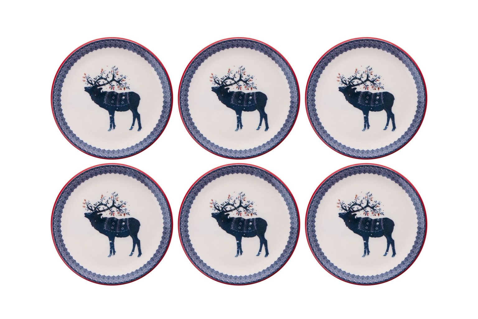 Tile Deer – Комплет чинии за десерт (6 парчиња) - Image 3