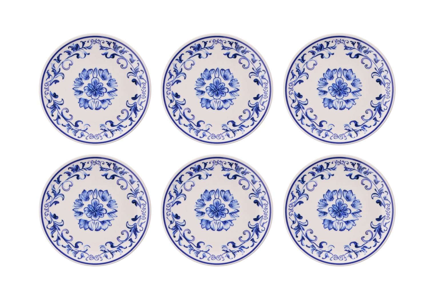 Blue Flower – Комплет чинии за десерт (6 парчиња) - Image 2