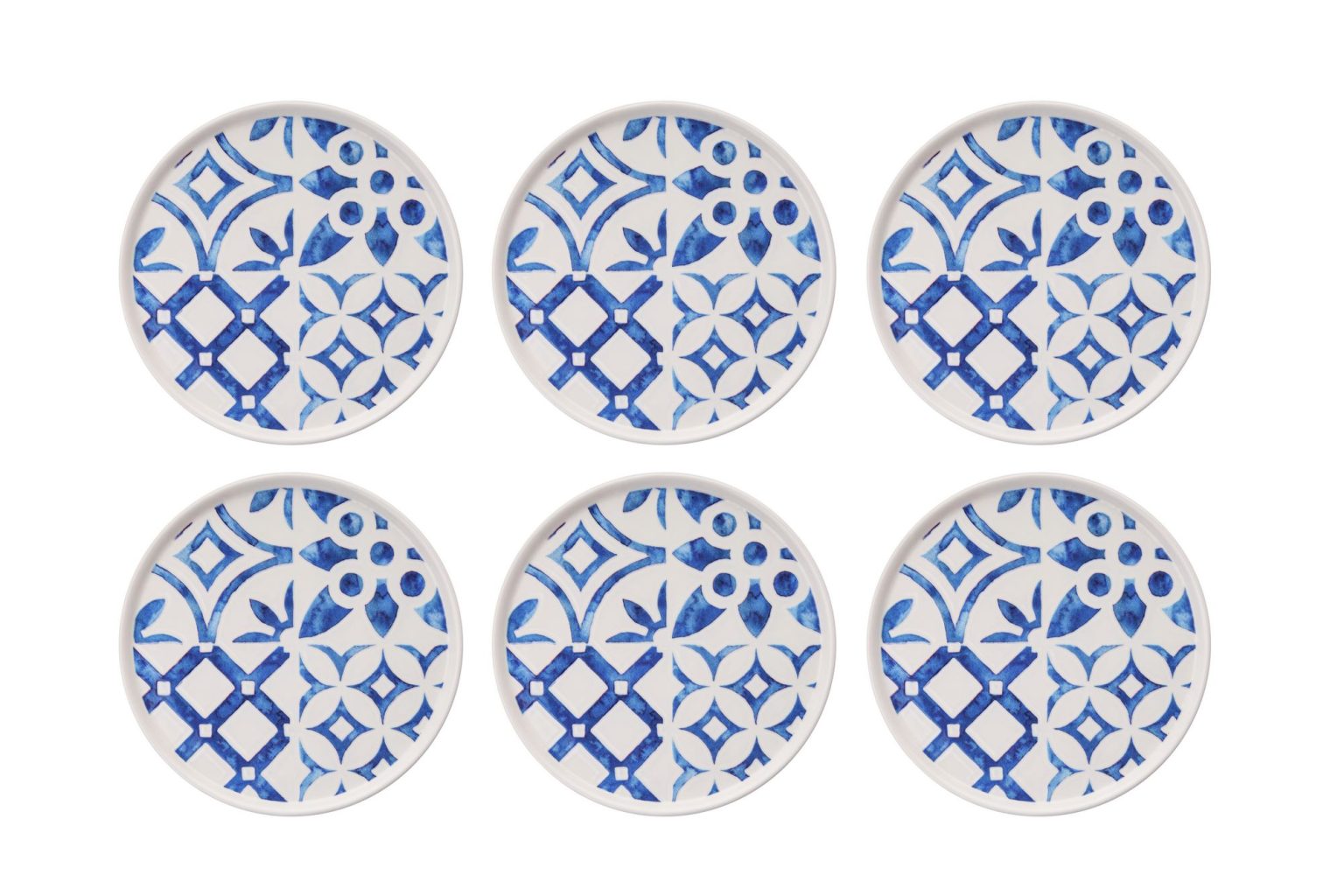 Blue Pattern – Комплет чинии за десерт (6 парчиња) - Image 2