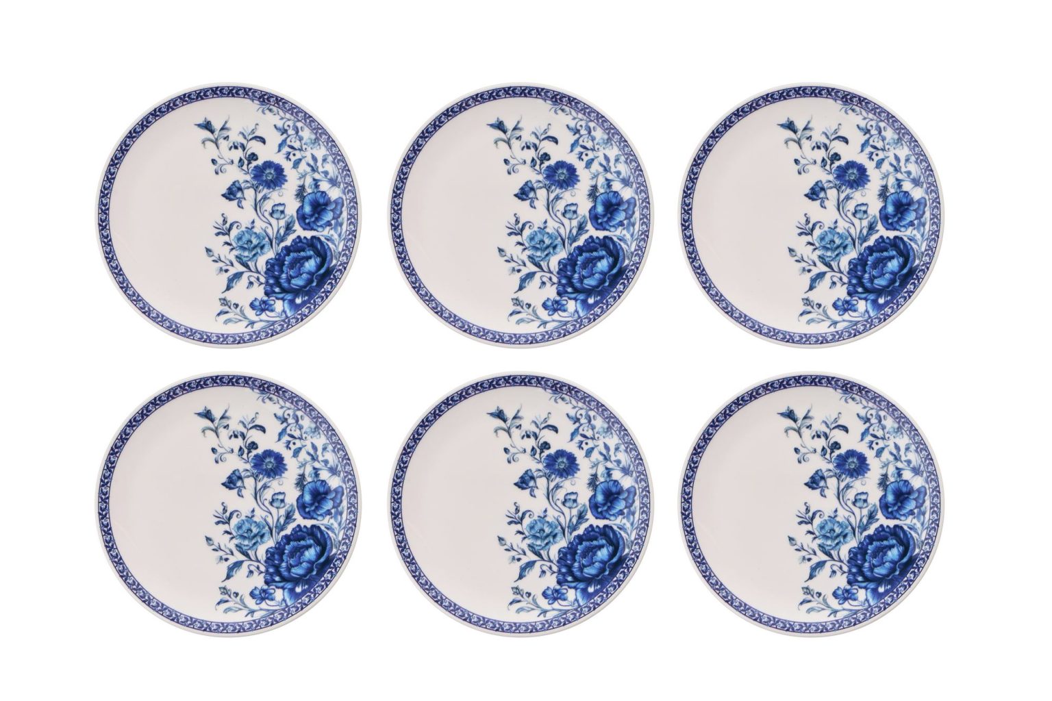 Blue Garden – Комплет чинии за десерт (6 парчиња) - Image 3