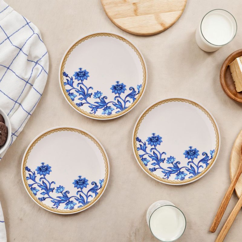 Golden Blue Ivy – Комплет чинии за десерт (6 парчиња)