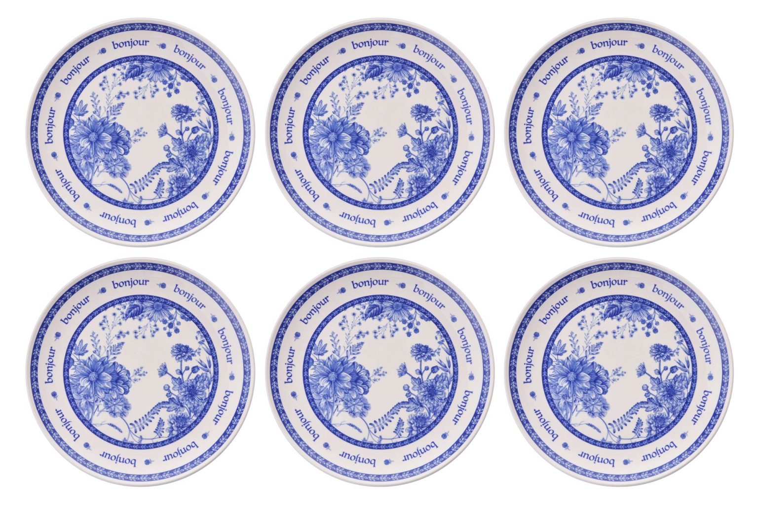 Bonjour Blue – Комплет чинии за десерт (6 парчиња) - Image 2