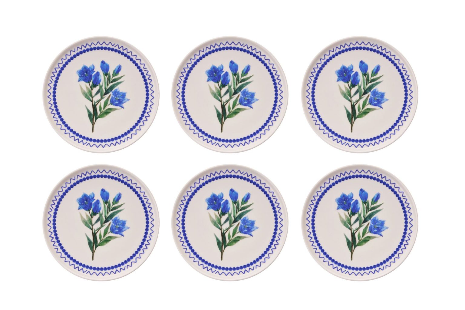 Blue Branch – Комплет чинии за десерт (6 парчиња) - Image 2