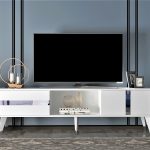 Vania - White, Silver – ТВ комода