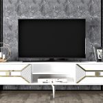 Yumedi - White, Gold – ТВ комода
